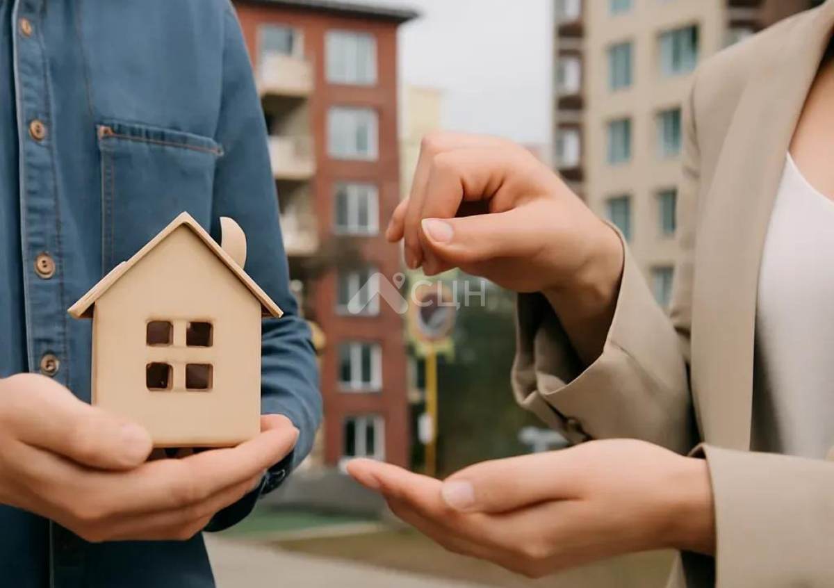 На фото продавцы квартир договаривающиеся об обмене жилья