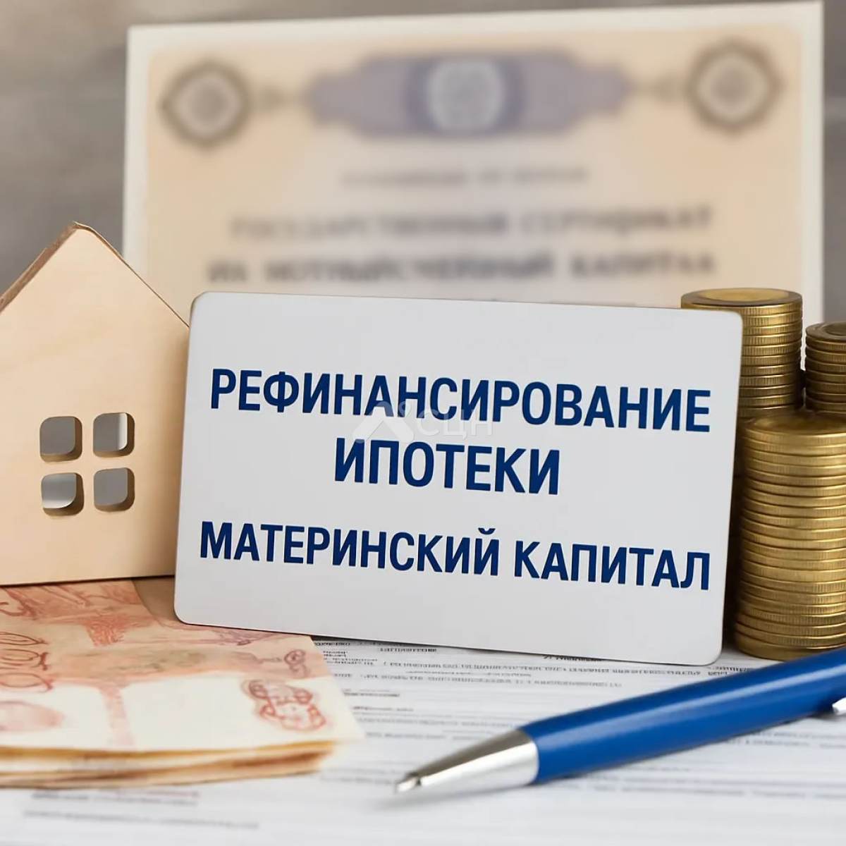 На фото рефинансирование ипотеки с материнским капиталом