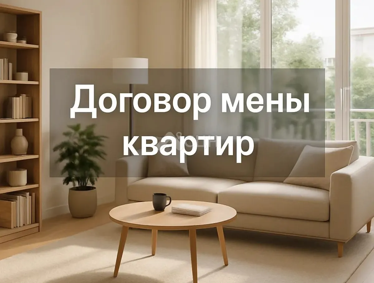 На фото квартира с мебелью и ремонтом в светлых бежевых тонах для обмена